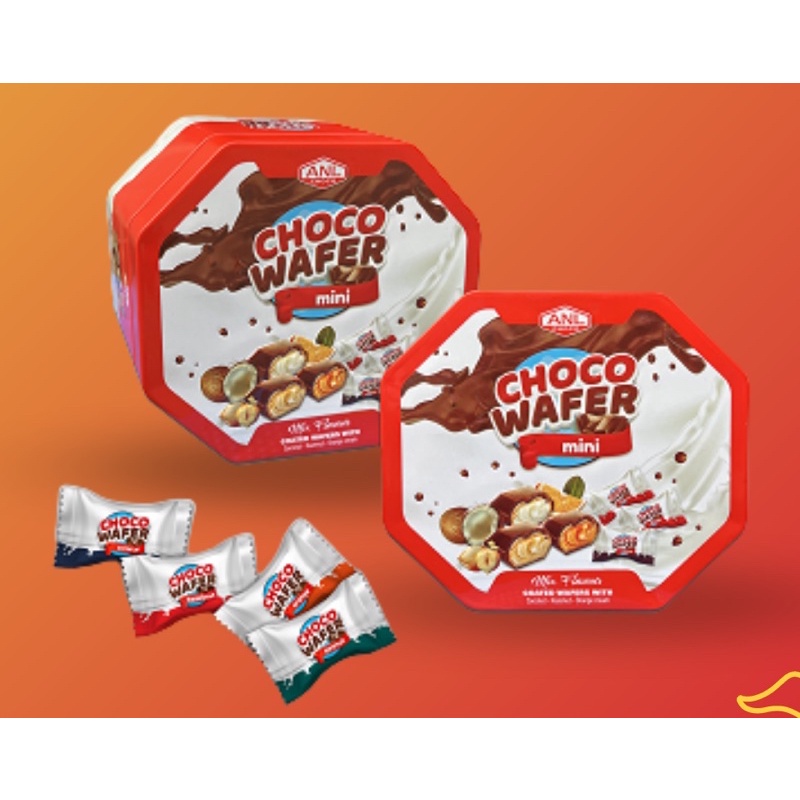 BÁNH XỐP PHỦ SOCOLA NHÂN KEM TỔNG HỢP ANL CHOCO HỘP THIẾC 200G/ ANL ...