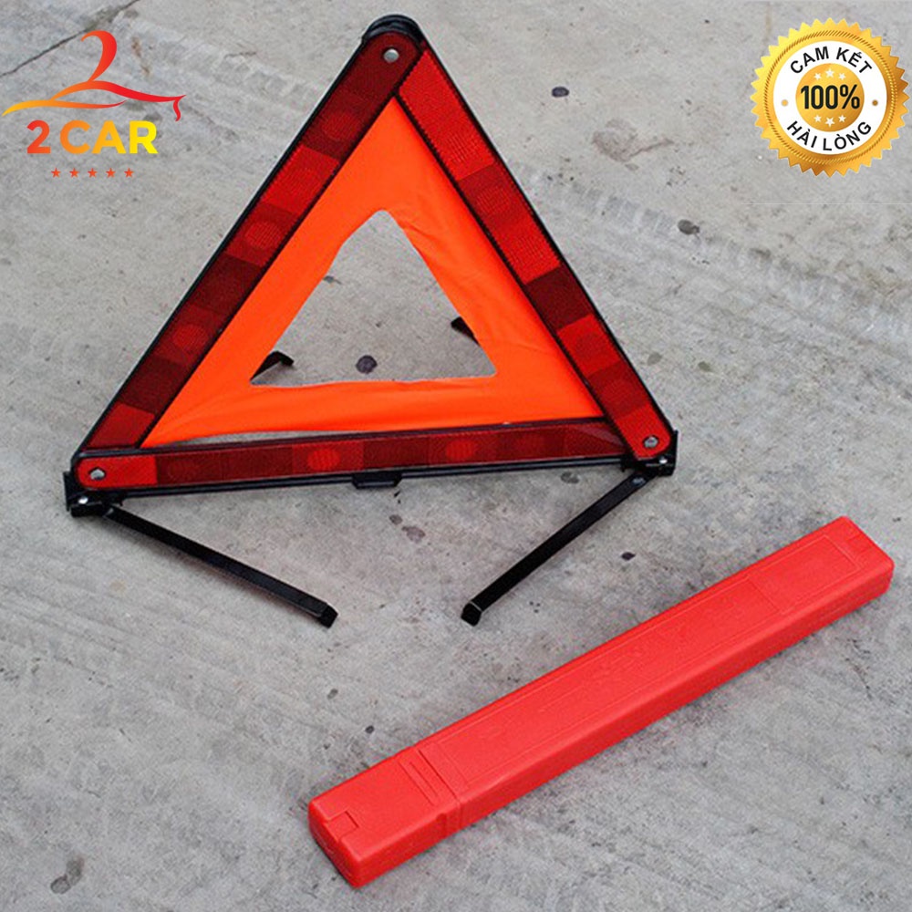 Biển Cảnh Báo Nguy Hiểm Có Phản Quang Cho Ô Tô, Biển Báo Tam Giác gấp gọn tiện lợi size 43cm