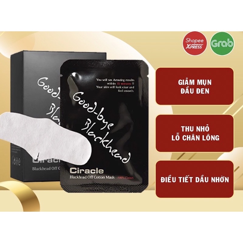 1 MIẾNG DÁN LỘT MỤN CÁM MỤN ĐẦU ĐEN Ciracle Good Bye Blackhead Cotton ...