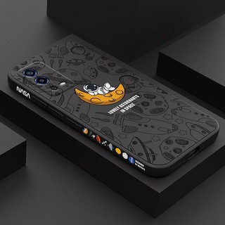 ốp lưng oppo a55 4G Ốp Điện Thoại Silicone TPU Mềm Họa Tiết Phi Hành Gia Có Dây Đeo Cho oppo a55 4G