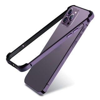 Ốp Lưng Hợp Kim Nhôm Cho iPhone 16 15 14 Plus 13 Pro Max Vỏ Silicon Mềm Viền K03