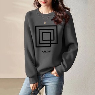 Áo Cổ Tròn Nữ Mùa Xuân 2022 Mùa Thu Thường Ngày Mỏng Đáy Áo Sơ Mi Rời Dài Tay Top Xuân Thu Quần Áo Nữ