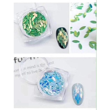 Set lá gạo 12 màu trang trí móng làm nail phong cách Hàn Nhật