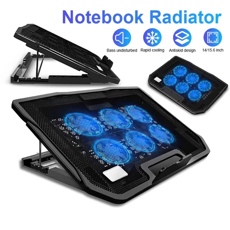Đế Tản Nhiệt Laptop Nuoxi H9,Kệ Tản Nhiệt Laptop,Giá Đỡ Làm Mát Cực Nhanh Cho Gaming 2 Cổng USB