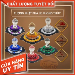 TƯỢNG PHẬT TRANG TRÍ Ô TÔ BẰNG PHA LÊ KIM CƯƠNG - ĐỦ MÀU PHONG THỦY - MAY MẮN BÌNH AN