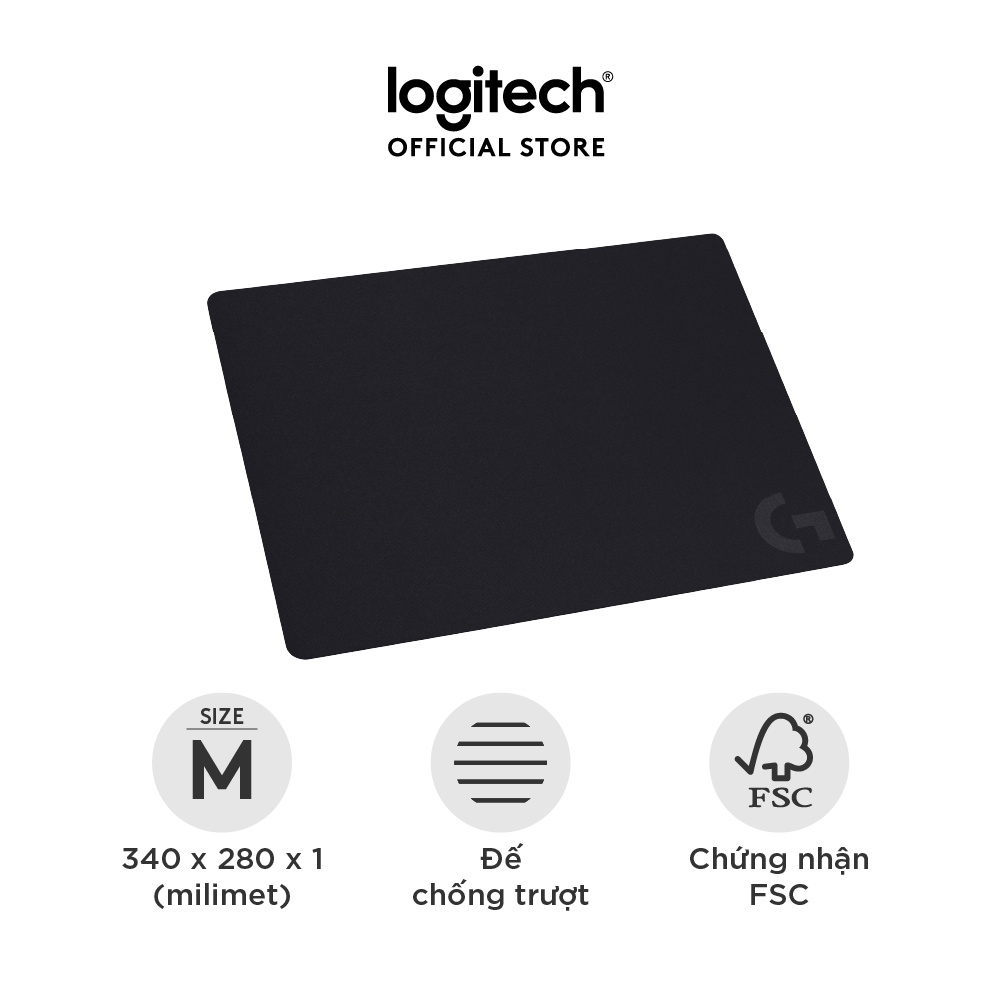 Bàn di Chuột chơi game Logitech G240 – Bề mặt vải, ma sát tốt, chống trượt, kích thước 340x280x1 (mm)