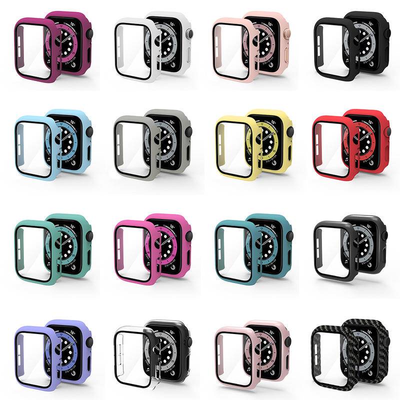 PC mờ cứng cho Apple Watch Series 9 8 7 6 5 4 3 2 1 SE SE2 bảo vệ toàn màn hình Ốp lưng cho iWatch 45mm 41mm 44mm 40mm 42mm 38mm