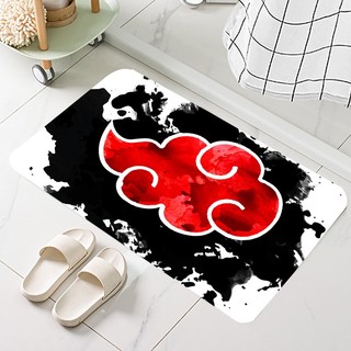 Thảm chùi chân chống trượt 60x40cm, in hình Anime Naruto Sasuke Itachi, vải flannel cho phòng tắm, bếp, lối vào