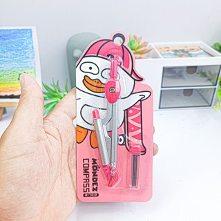 Compa Chì Bấm  MONDEZ, Compa Bút Chì Kim Có Kèm Lõi Thay Thiết Kế Tiện Lợi, An Toàn Cho Bé Vẽ Hình M17012