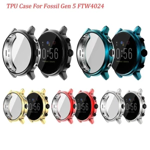 Vỏ Mạ TPU Dành Cho Fossil Gen 5 FTW4024 Silicone HD Bảo Vệ Toàn Màn Hình Cho Đồng Hồ Thông Minh Fossil Gen5