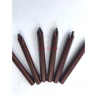Bộ mũi vít đóng hãng KAPUSI K-7165 bake Ph2 đầu tù K-7165, dài 80mm, thép gió nâu