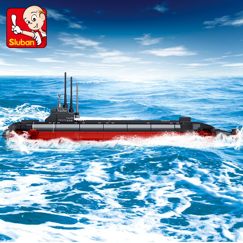 Tàu ngầm hạt nhân Little Luban tương thích với các khối xây dựng Lego Trẻ em và#39; S Đồ chơi Quà tặng sinh nhật cho bé trai từ 3 đến 6 tuổi