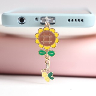 Nút Cắm Chống Bụi Cho Cổng Sạc Điện Thoại Di Động Hình Hoa Hướng Dương / Ong / Hoa Hướng Dương