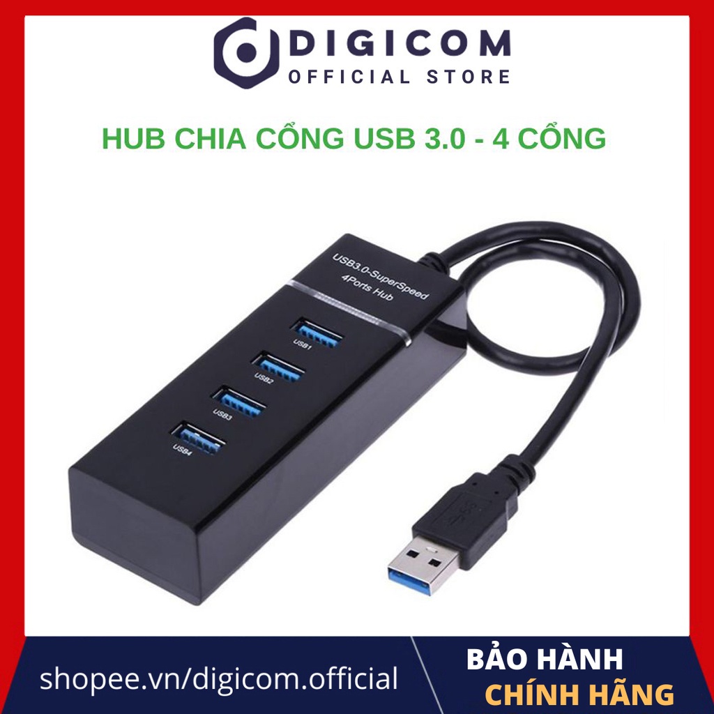 Hub USB 3.0 tốc độ cao bộ cổng chia USB 4 cổng mở rộng kết nối chuyển ...