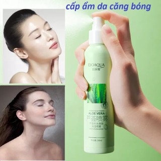 xịt khoáng lô hội, cấp ẩm, LÀM DỊU DA, xóa nhăn tức thì, da căng bóng chống lão hóa da vĩnh viễn 150ml BIOAQUA