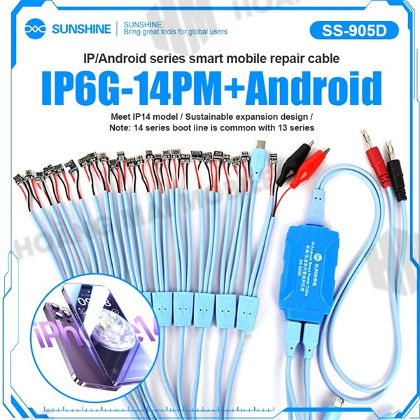 [DCSC] Dây cấp nguồn Sunshine SS-905D 7 đầu từ 6G đến 15PM + 18 đầu Andoid