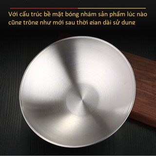 Tô-Bát- Ramen Inox 304 SSGP 20/22cm Với Hai Lớp Cách Nhiệt Chông Nóng An Toàn Tô Ăn Mì Tô Trộn Salad