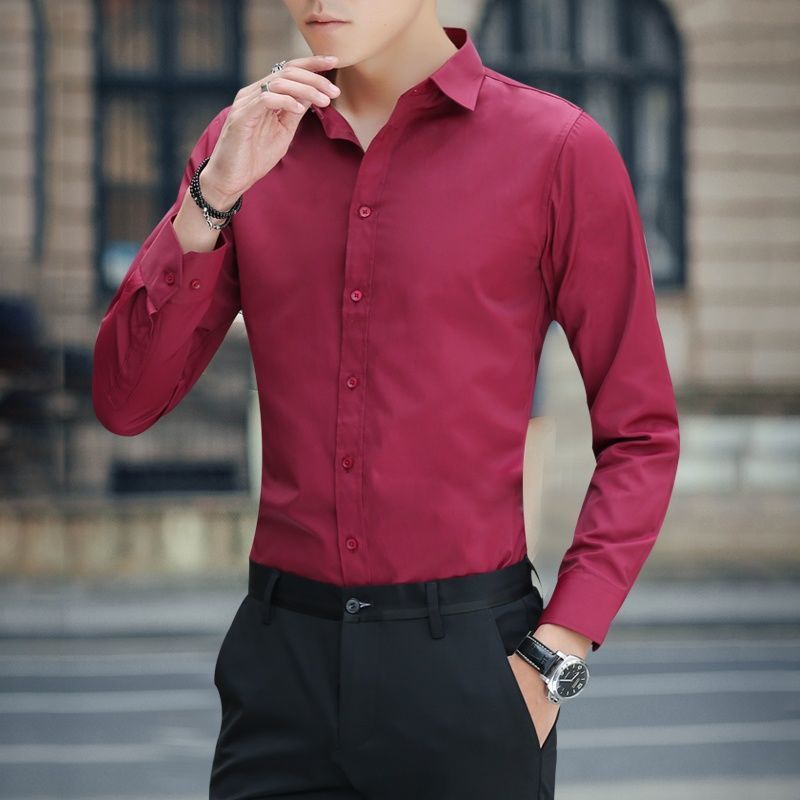 Mới Áo Sơ Mi Dài Tay Công Sở Cho Nam