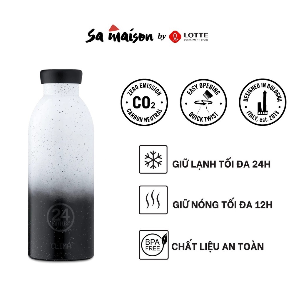 Ảnh Bình giữ nhiệt chân không 24Bottles Clima 500ml, chất liệu thép không gỉ, họa tiết Eclipse 1
