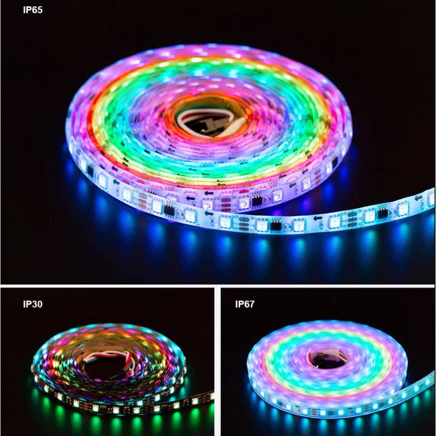 Đèn dây led RGB 16 triệu màu 3M 5M điều khiển bằng điện thoại, nháy ...