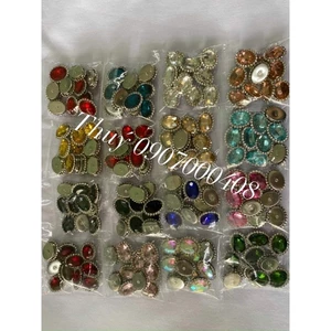 Set 10 viên đá oval viền xoàn