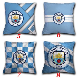 Vỏ gối polyester in hình Manchester City một mặt, chữ nhật, trang trí phòng ngủ/sofa (không kèm lõi)