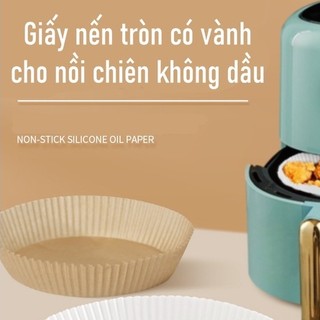 Giấy Lót Nồi Chiên Không Dầu 1 Sét 50 Giấy - Giấy Nến Vàng Dạng Khay tiện dụng an toàn OKAMAS