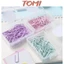 Kẹp Bướm, Kẹp Giấy Đầu Tròn Bằng Kim Loại Màu Pastel TOMI Kèm Hộp Đựng 039