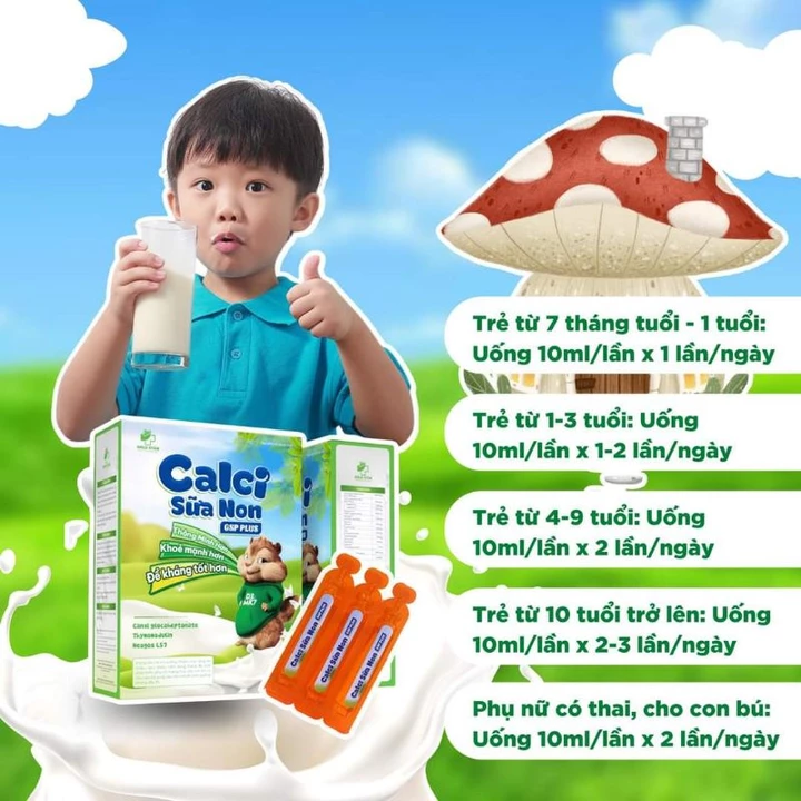 siro Canxi sữa non, vitamin D3 k2, 3 trong 1 giúp bé phát triển chiều cao, tăng sức đề kháng, và giảm táo bón cho bé