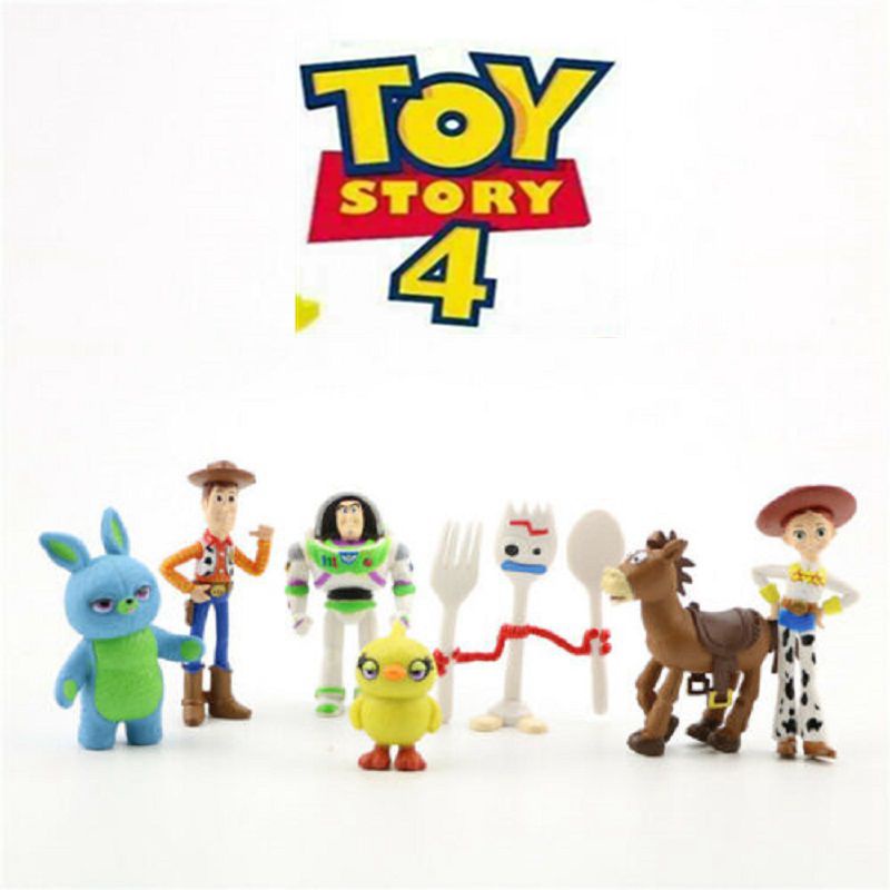 7 Chiếc Câu Chuyện Đồ Chơi 4 Woody Lightyear Alien Forky Buzz Bunny Hình Bánh Topper Đồ Chơi Trẻ Em Bé Quạt Sinh Nhật
