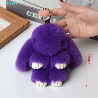 ELBBKG Nfph > Móc khóa nhồi bông lông thú đáng yêu để trang trí túi xách / ô tô mới