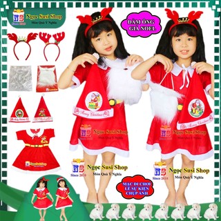 ĐẦM NOEL CHO BÉ GÁI VẢI NỈ TỪ 1 - 10 TUỔI - VÁY GIÁNG SINH CHO BÉ [BÁN LẺ GIÁ SỈ]