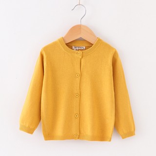 Áo khoác Cardigan dệt kim 36 màu Quần áo trẻ em bé trai bé gái Áo len 1-6Y Trẻ em mặc