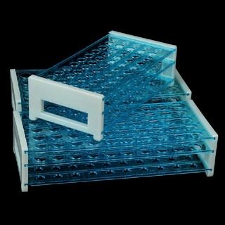 Bộ 10 ống nghiệm nhựa 40 / 50 lỗ có giá đỡ ống