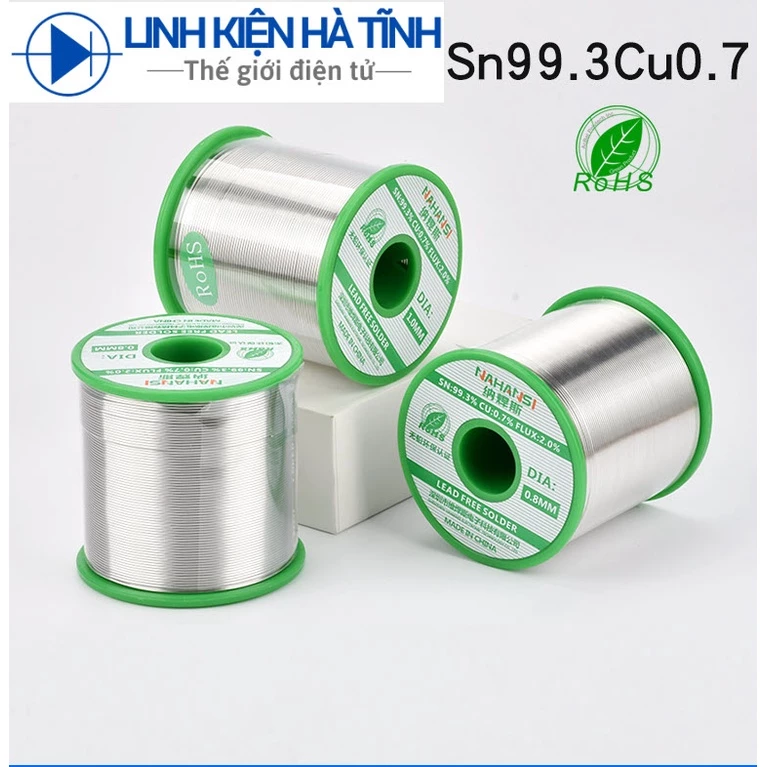 Thiếc Hàn Không Chì Cao Cấp 1.2MM 99.3% Đồng 0.7% 500gr