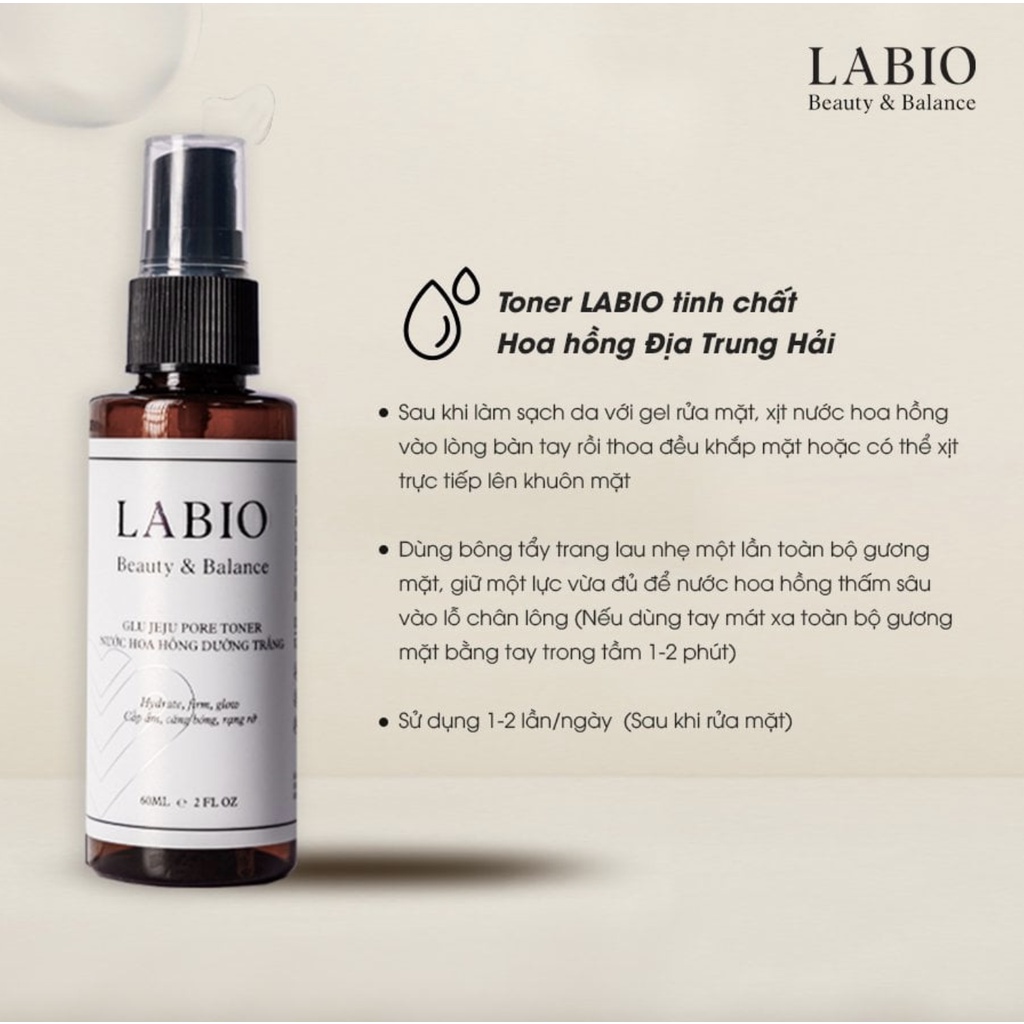 Ảnh Toner LABIO Tinh Chất Hoa Hồng Địa Trung Hải 60ml 1