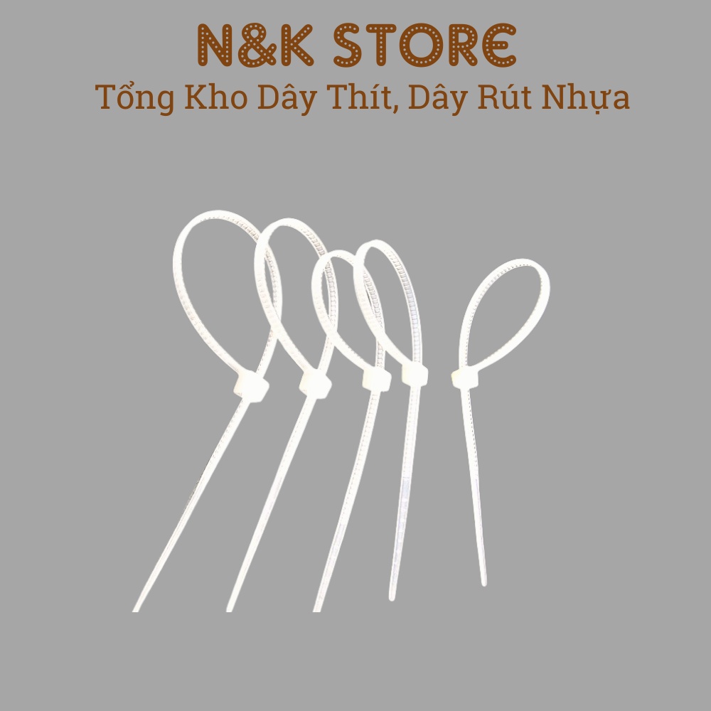 1kg dây thít nhựa chất lượng cao, 1kg dây rút nhựa đen trắng đủ size từ 10cm-50cm dẻo dai, chắc chắn