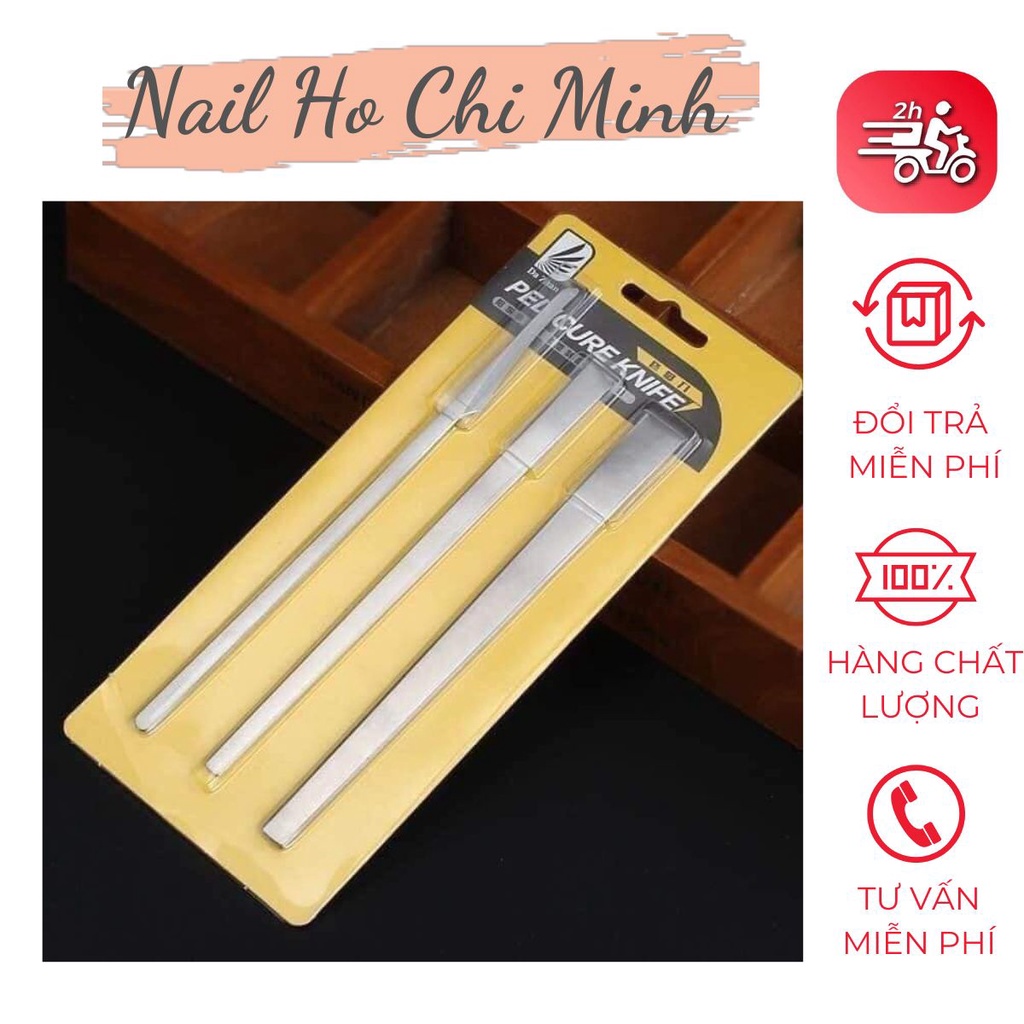 Bộ dao lấy khóe móng - dao lấy da chết chuyên dụng cho dân làm móng (3 chiếc)