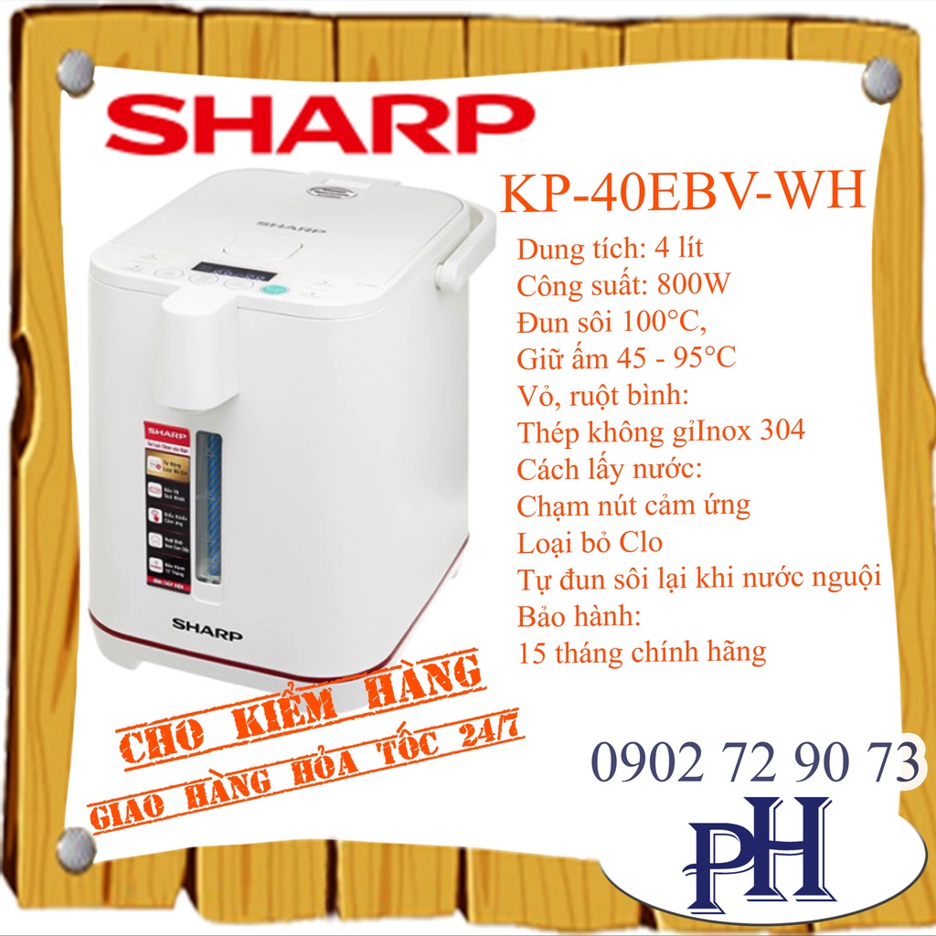 Bình thủy điện Sharp KP-40EBV-WH 4 lít | Shopee Việt Nam