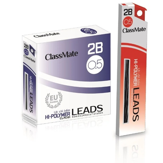 Ảnh Ruột chì kim CLASSMATE 2B ngòi 0.5/0.7mm cao cấp cấu trúc tổ ong siêu cứng nét viết trơn mượt 2