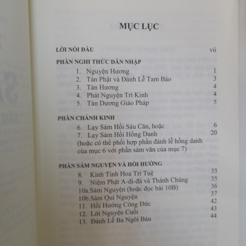 Ảnh Sách - Nghi Thức Sám Hối Sáu Căn Và Hồng Danh 1