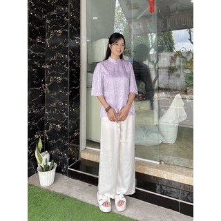 tàu gấm xẻ tà , áo thời trang nữ