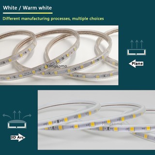 5050 LED dải ánh sáng 220V băng chống thấm nước ngoài trời vườn nhà bên trang trí