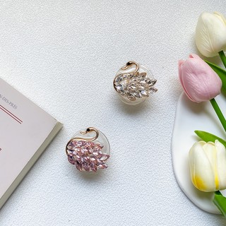 Giá Đỡ Điện Thoại Trong Suốt Hình Thiên Nga Đính Đá Xinh Xắn