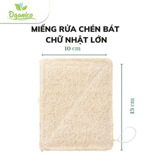 Miếng rửa chén bát xơ mướp tự nhiên Vi Lâm tạo bọt, chà xoong nồi