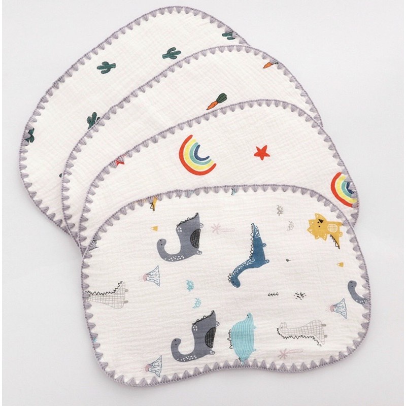 Gối xô sơ sinh 100% cotton 10 lớp mềm mại, thoáng khí cho bé mesocsshop