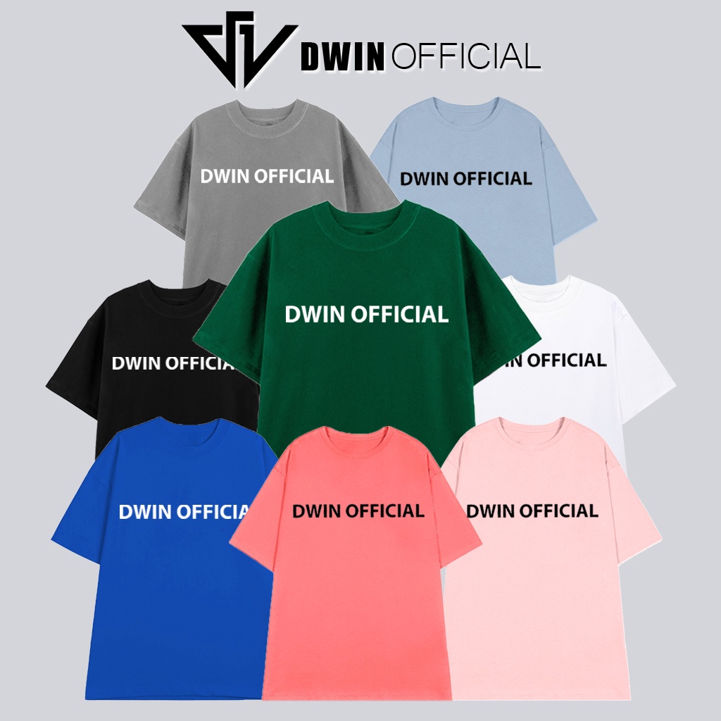 Áo thun Unisex thời trang Dwin basic tee phông trơn Nam Nữ tay lỡ oversize chất liệu cotton form rộng Hàn Quốc 3.0