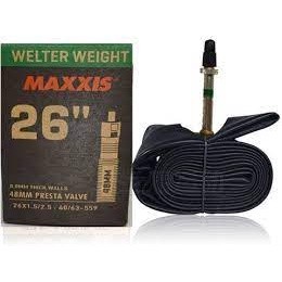 Ruột Xe Đạp 26×1.5/2.5 48mm Van Lớn (Schrader) MAXXIS Bicycle Tube Welter Weight