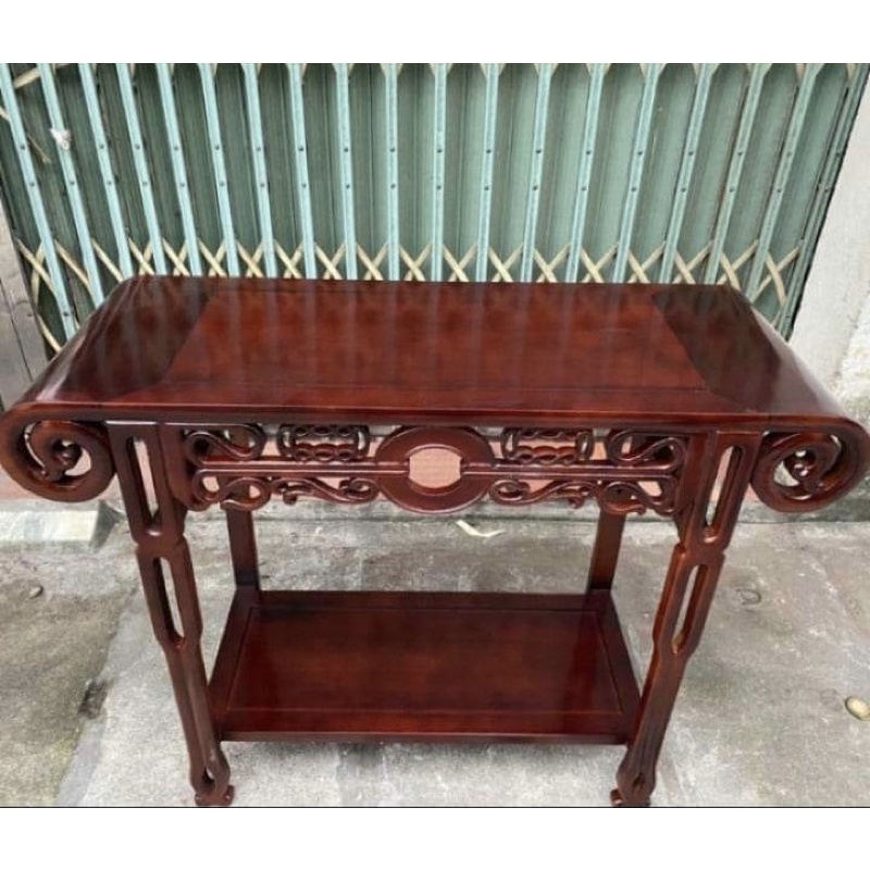 bàn cuốn bàn trung đường gỗ lim mặt 1m17x40 cao 80cm