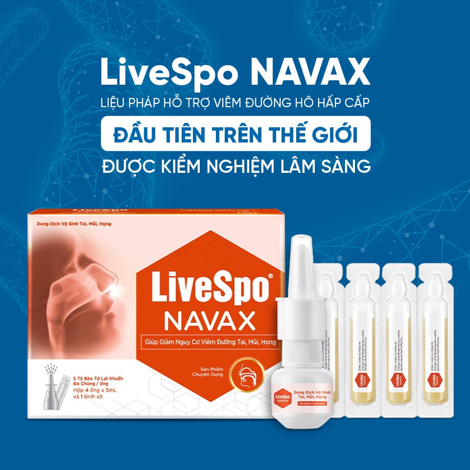 Livespo NAVAX Đỏ - Nước muối sinh lý nhỏ Mũi /Hộp 10 ống x5ml - Giảm ...